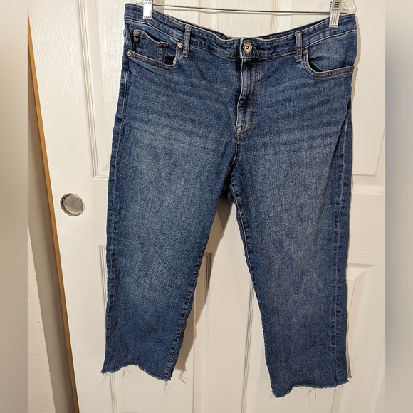 Frayed cropped boyfriend jeans, 14 - Picture 1 of 5